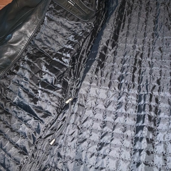 Vintage Liz Claiborne Black Lamb Leather Heavyweight Jacket Size XL Thinsulate - Picture 10 of 14